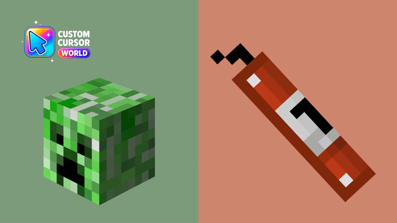 Cursor pack preview: Explosive Creeper Mouse Cursor Pack