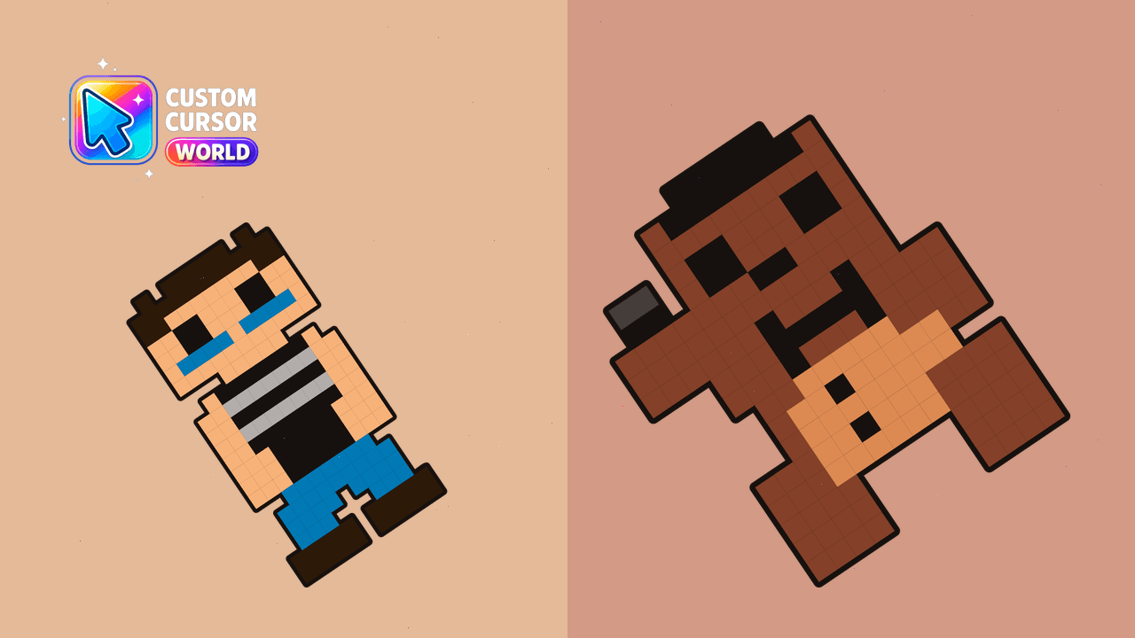 Cursor pack preview: Custom Cursor Pack - Crying Child and Plush Fredbear for Chr