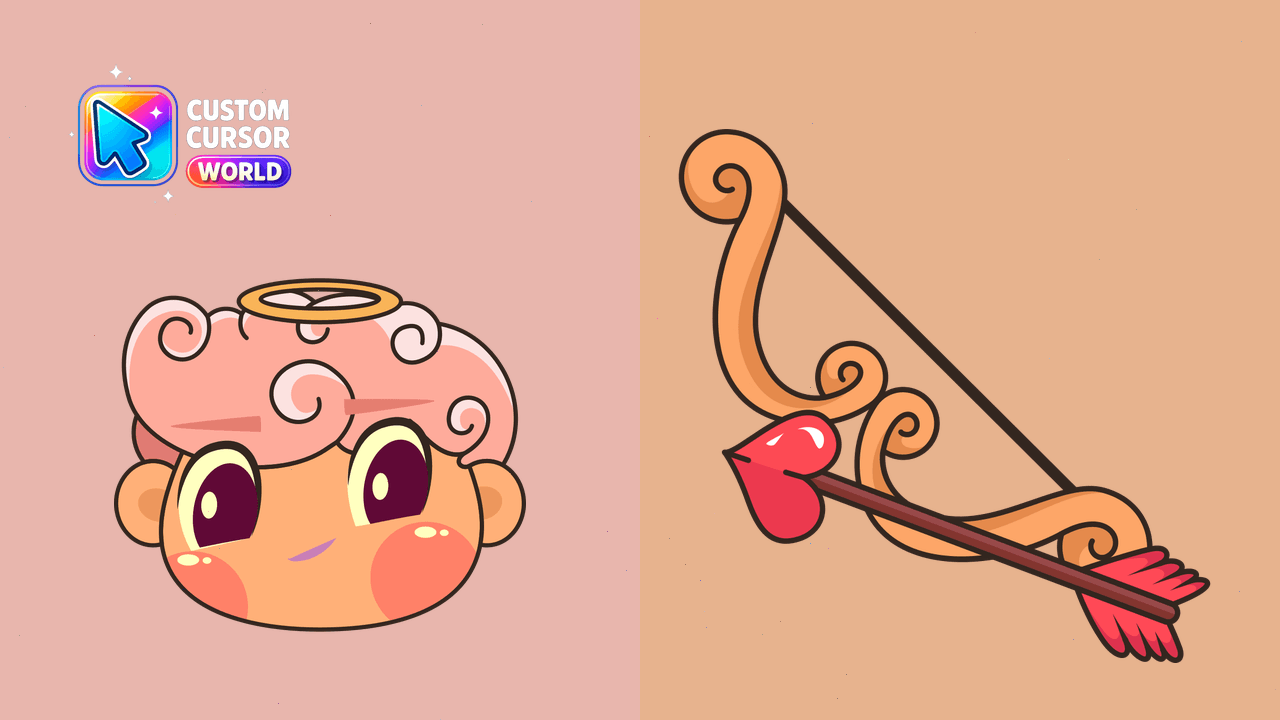 Cursor pack preview: Valentine's Day Cute Cupid Custom Cursor Pack