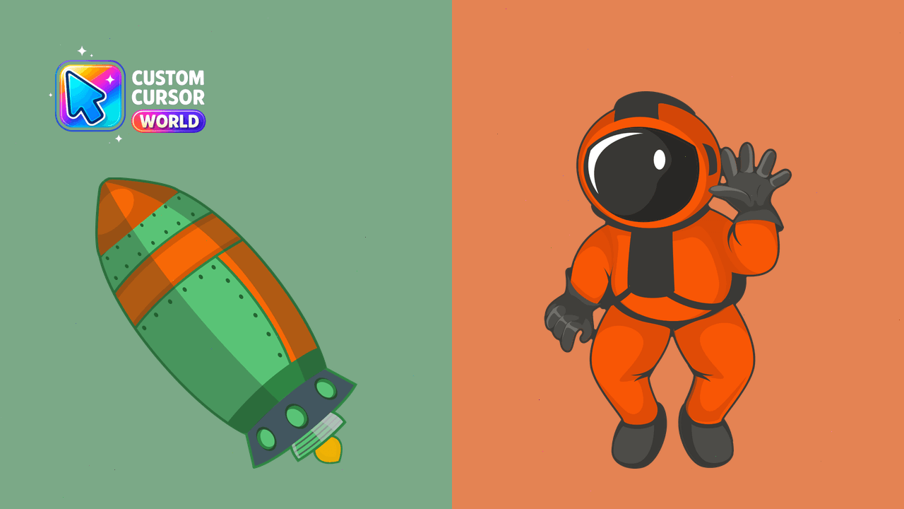 Cursor pack preview: Custom Cursor Pack - Curious Astronaut