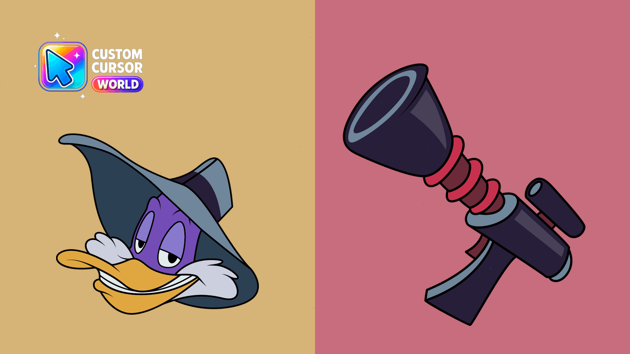 Cursor pack preview: Darkwing Duck Custom Cursor Pack for Chrome & Edge