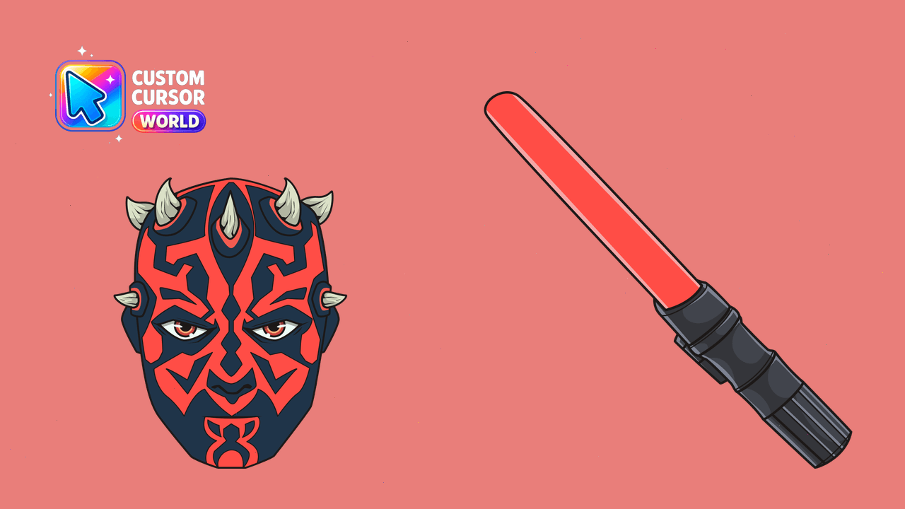Cursor pack preview: Darth Maul Lightsaber Cursor Pack for Chrome & Edge