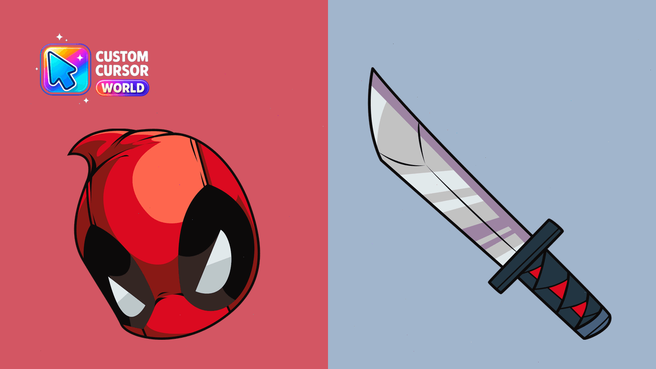 Cursor pack preview: Deadpool Custom Cursor Pack for Chrome and Edge