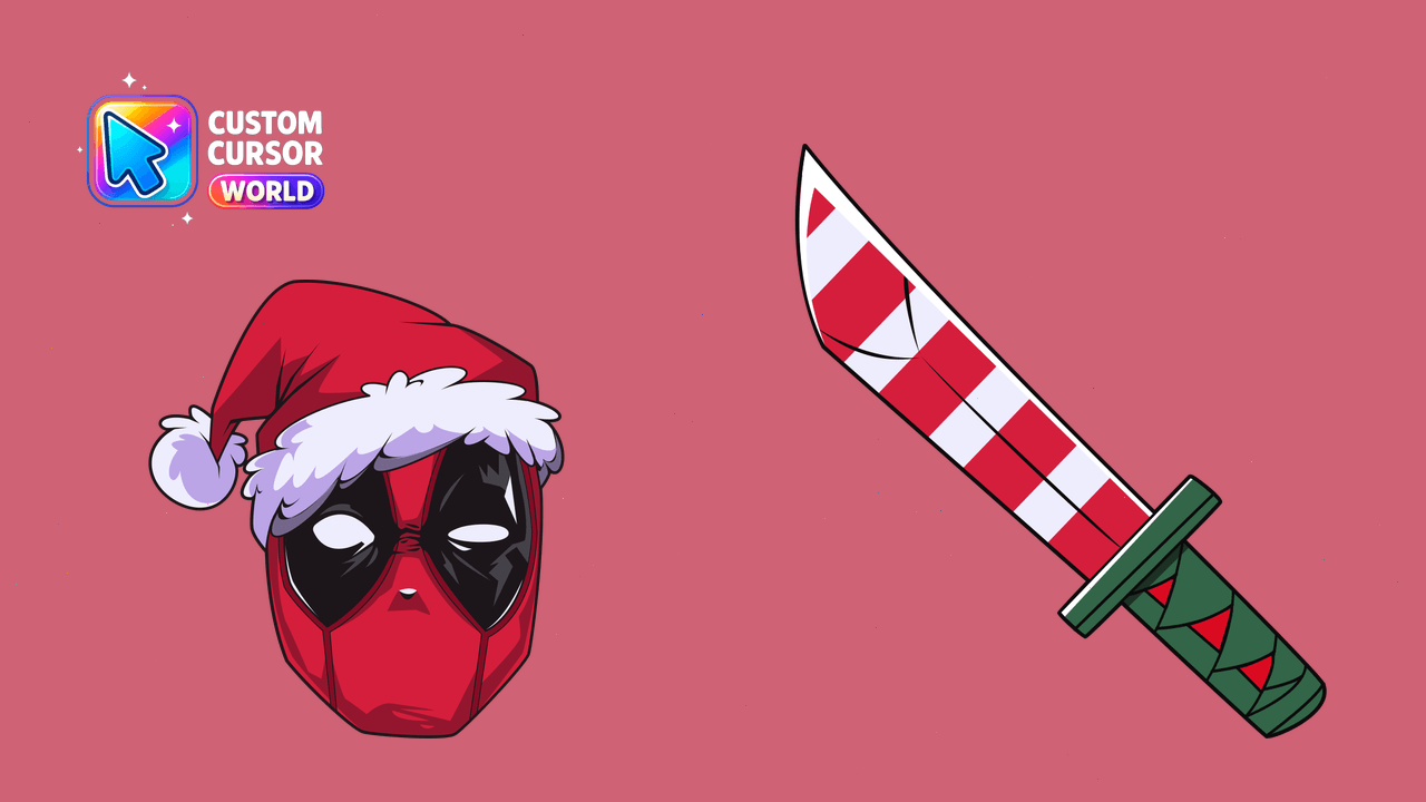 Cursor pack preview: Custom Deadpool Santa Cursor Pack