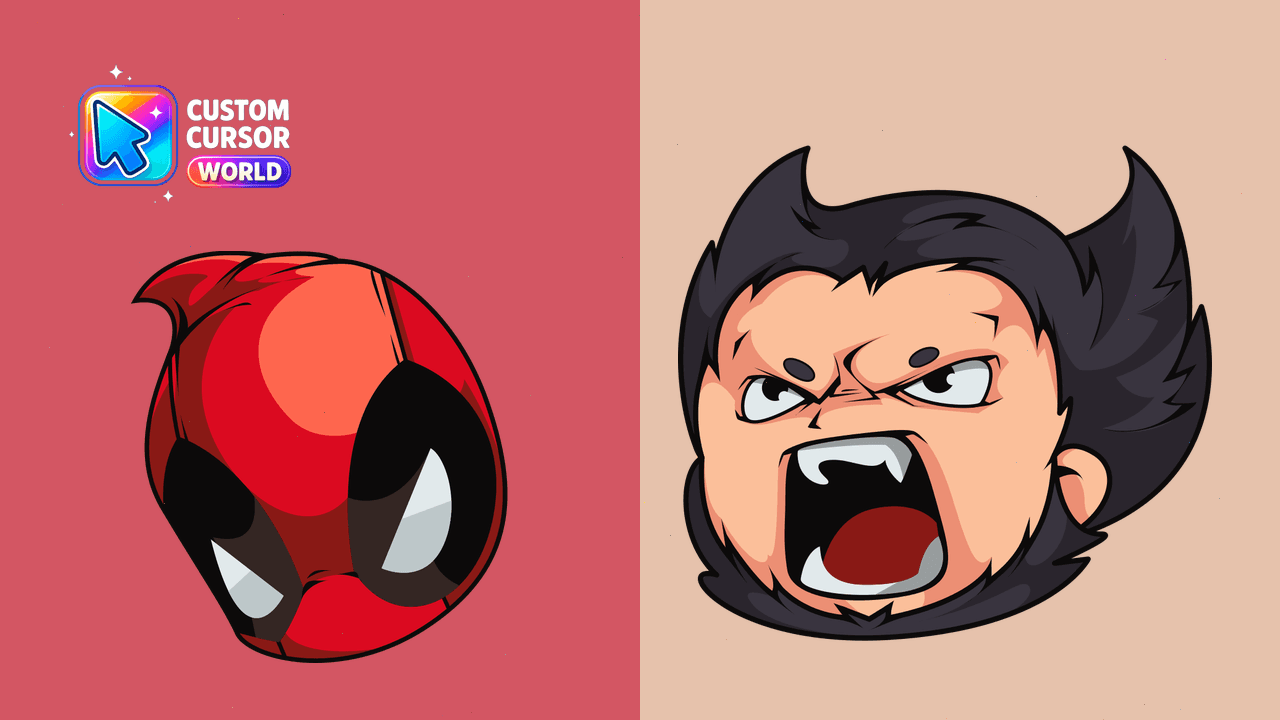 Cursor pack preview: Marvel Custom Cursor Pack: Deadpool & Wolverine