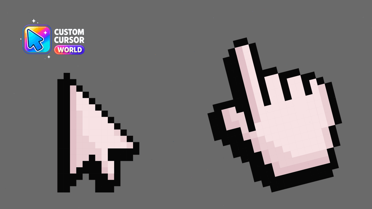 Cursor pack preview: Pink Pixel Custom Cursor Pack for Chrome and Edge