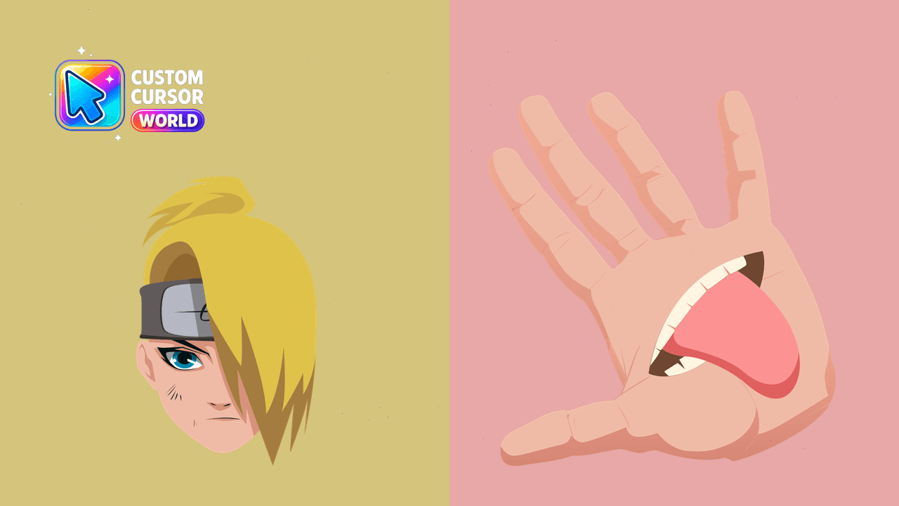 Cursor pack preview: Deidara Custom Cursor for Browsers