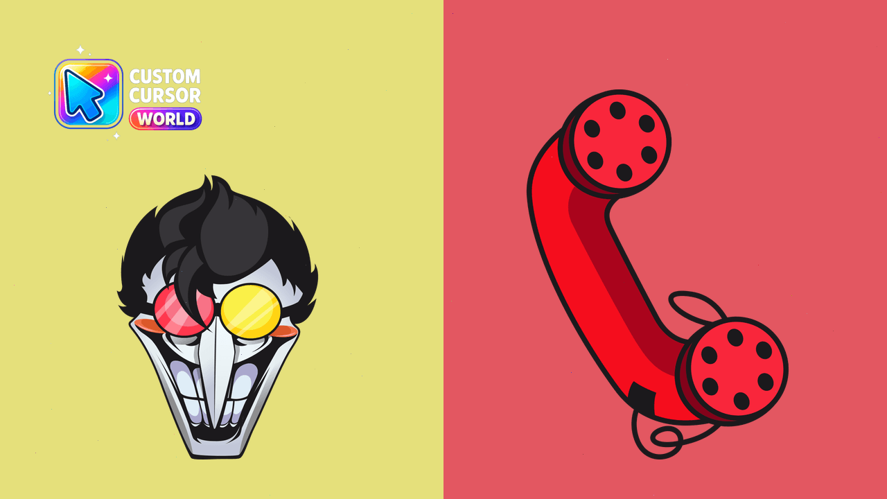 Cursor pack preview: Deltarune Spamton Custom Cursor Pack for Chrome & Edge