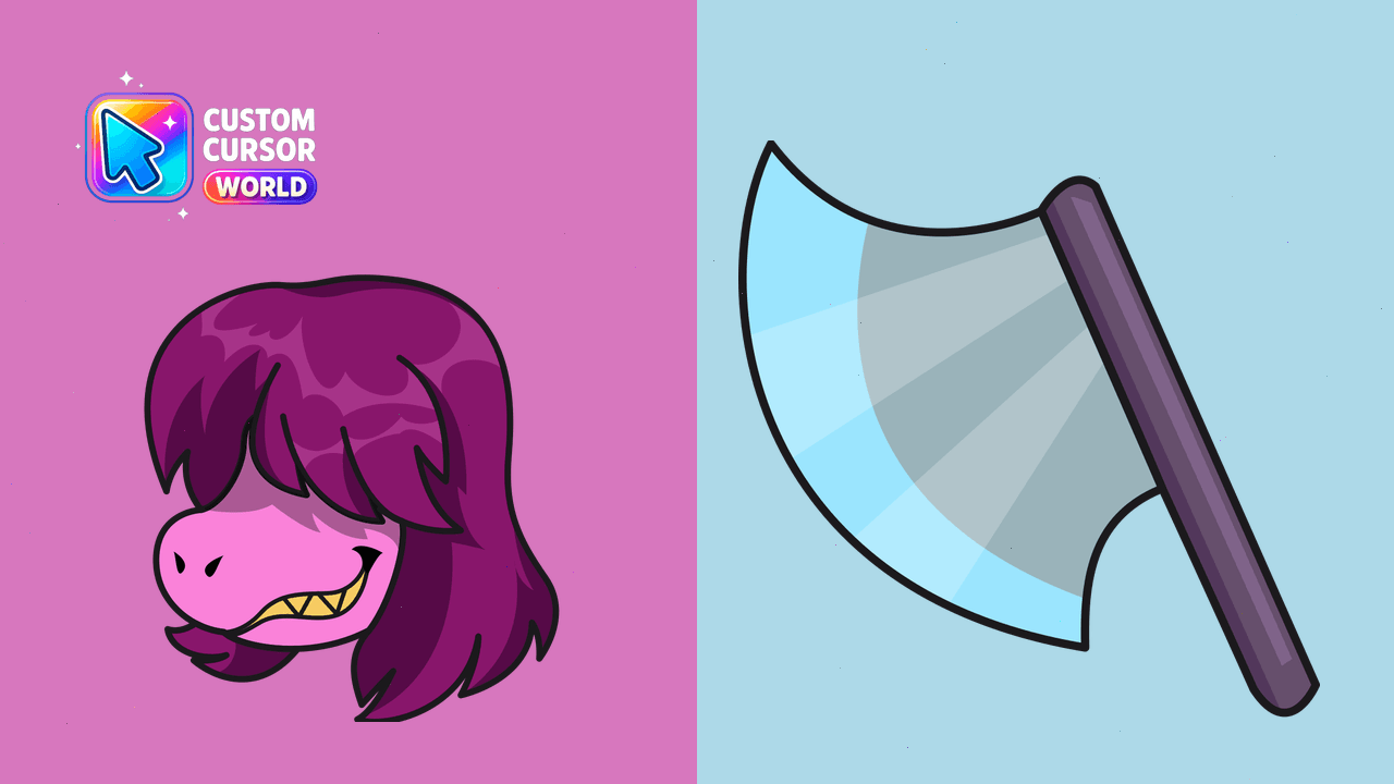 Cursor pack preview: Susie Cursor Pack - Custom Mouse Pointer for Undertale & Del