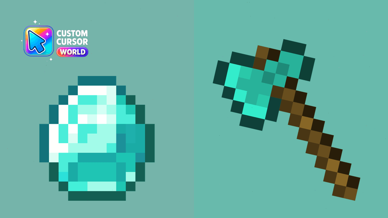 Cursor pack preview: Minecraft Cursor Pack for Chrome and Edge