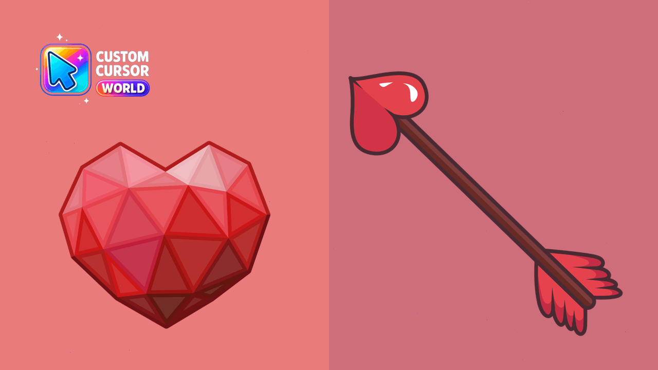 Cursor pack preview: Heart Cursor Pack for Valentine's Day