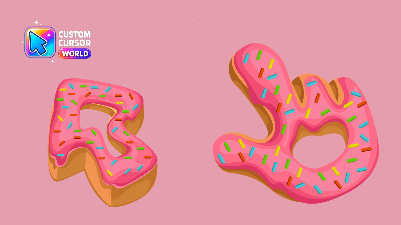 Cursor pack preview: Custom Glazed Donut Cursor Pack
