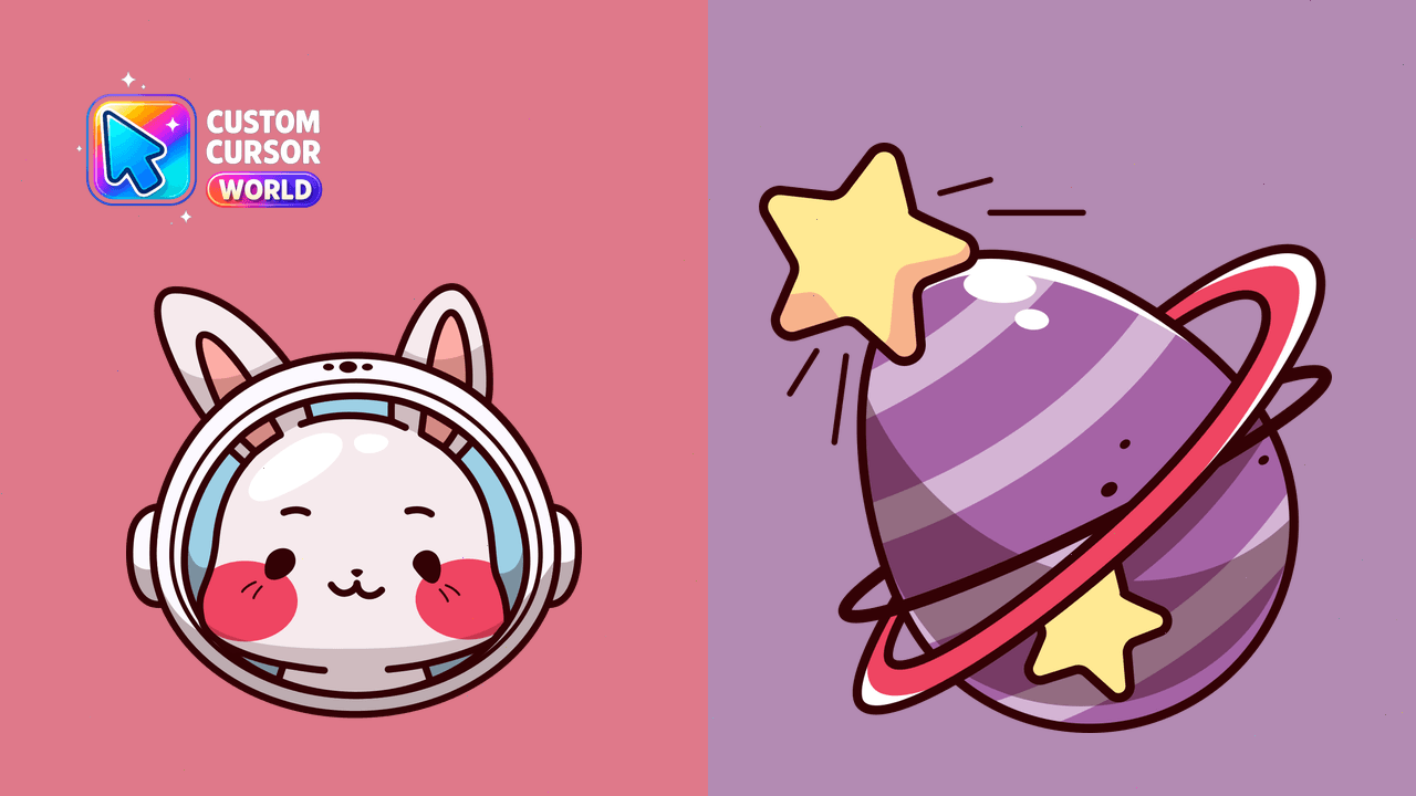 Cursor pack preview: Easter Cursor Pack - Bunny Astronaut