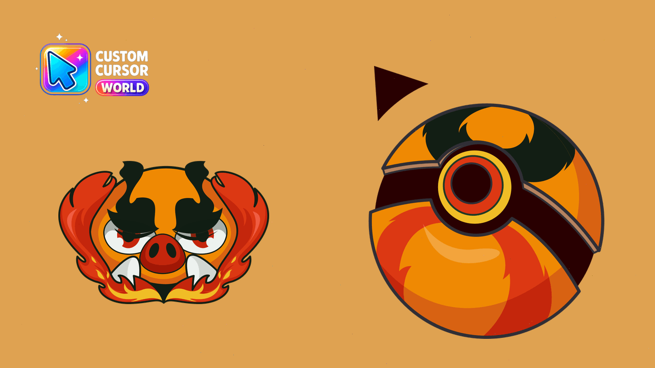 Cursor pack preview: Emboar Cursor Pack - Customizable Pokémon Cursors