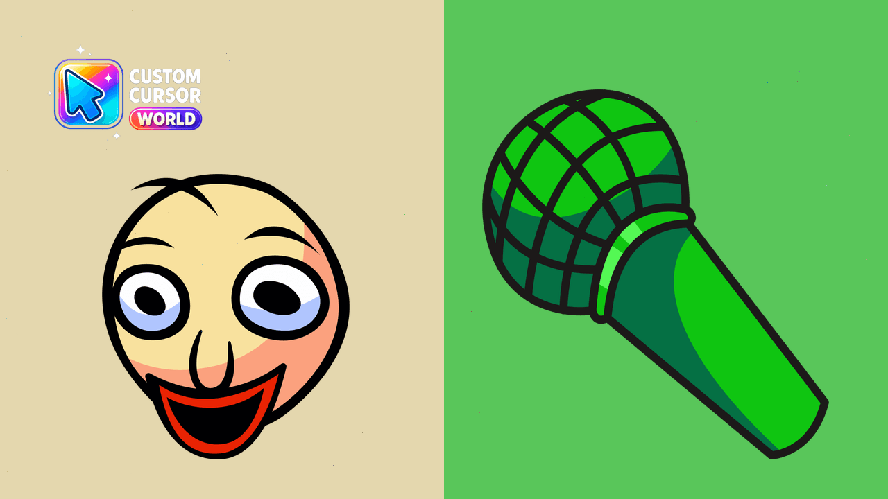 Cursor pack preview: Baldi Custom Cursor Pack - FNF Collection
