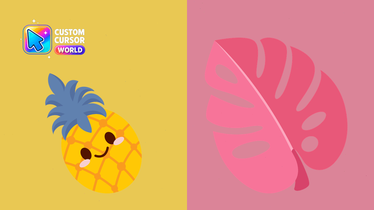 Cursor pack preview: Cute Pineapple Custom Cursor Pack