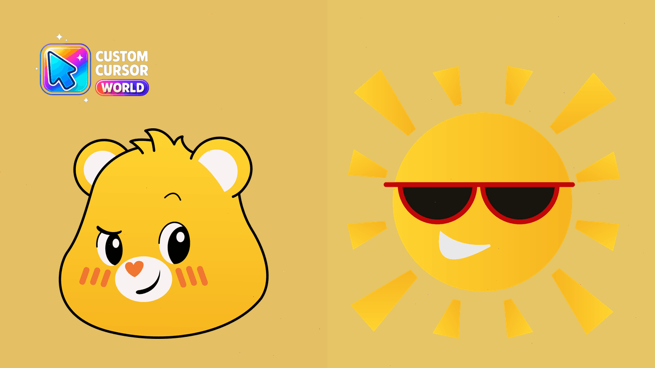 Cursor pack preview: Funshine Bear Custom Cursor Pack