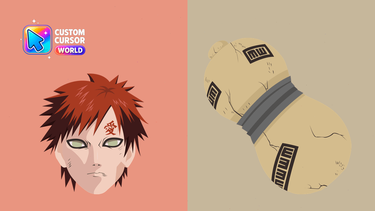 Cursor pack preview: Gaara Custom Cursor Pack for Chrome and Edge