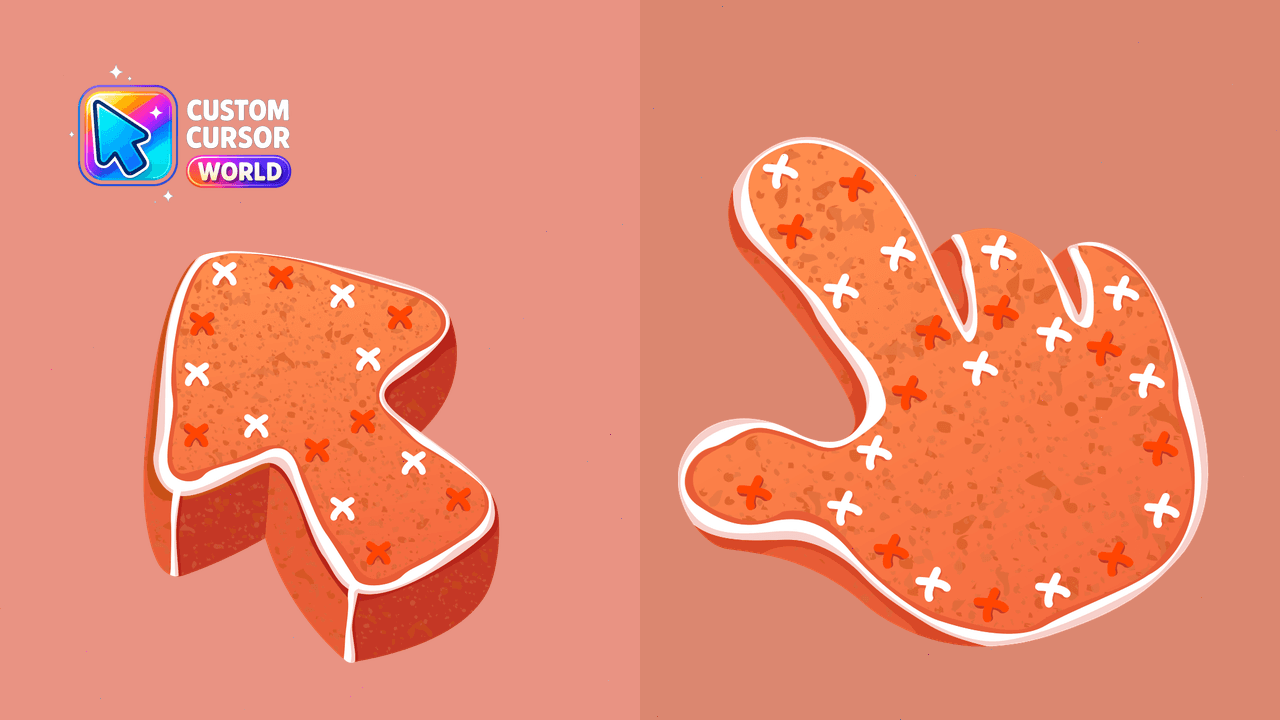 Cursor pack preview: Gingerbread Cursor Pack - Adorable Custom Cursors