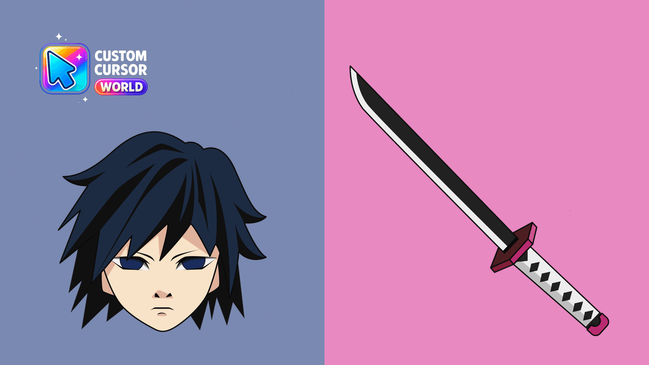 Cursor pack preview: Giyu Tomioka Custom Cursor Pack for Windows and Browsers