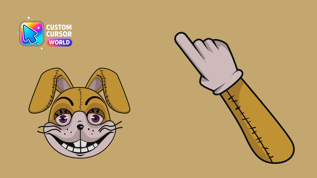 Cursor pack preview: Glitchtrap Custom Cursor Pack