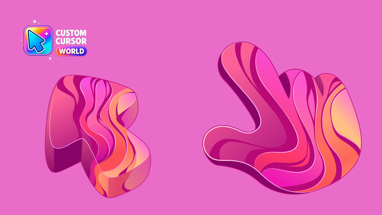 Cursor pack preview: Gradient Texture Cursor Pack for Chrome & Edge