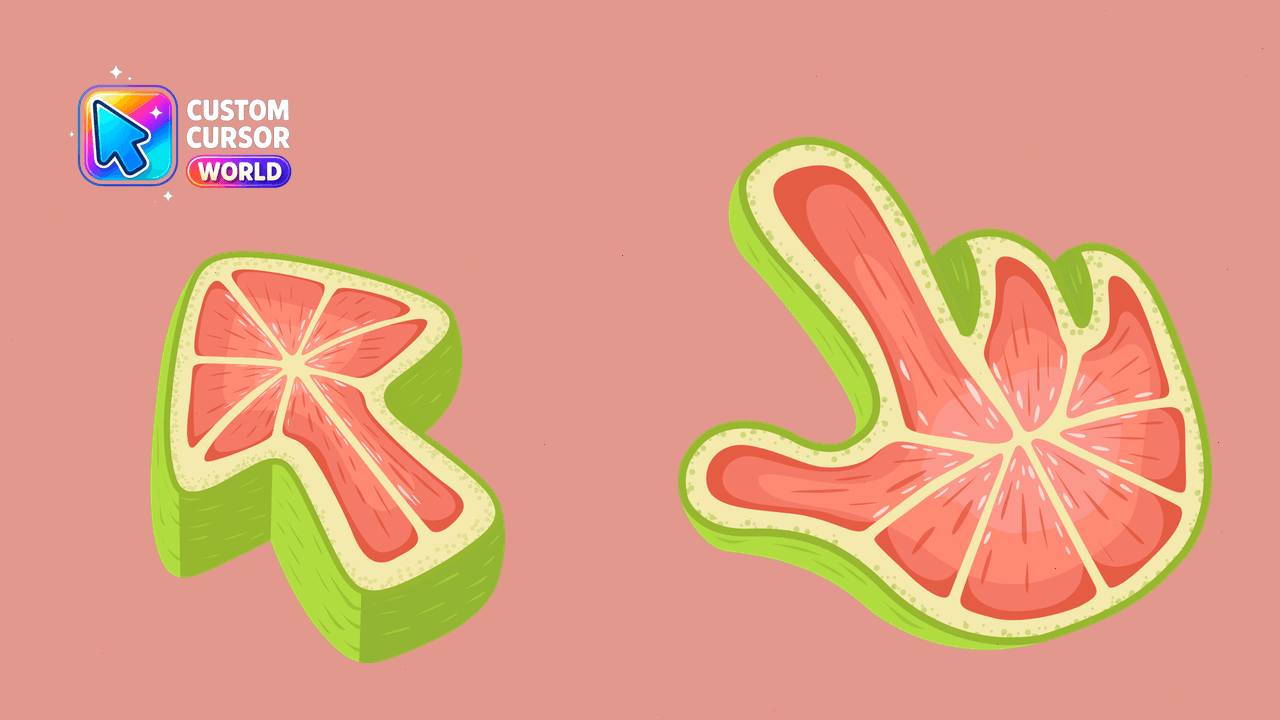 Cursor pack preview: Grapefruit Texture Custom Cursor Pack