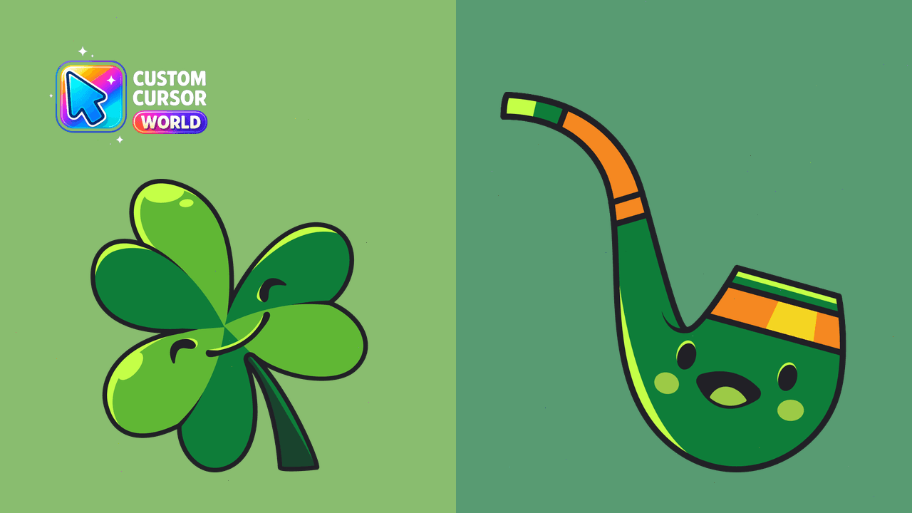 Cursor pack preview: Custom Cursor Pack - Green Shamrock
