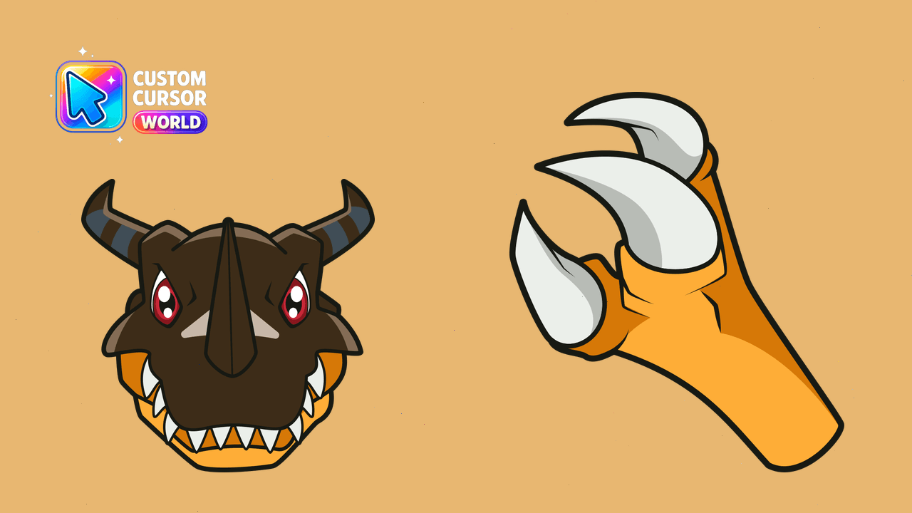 Cursor pack preview: Custom Cursor Pack - Greymon for Chrome & Edge