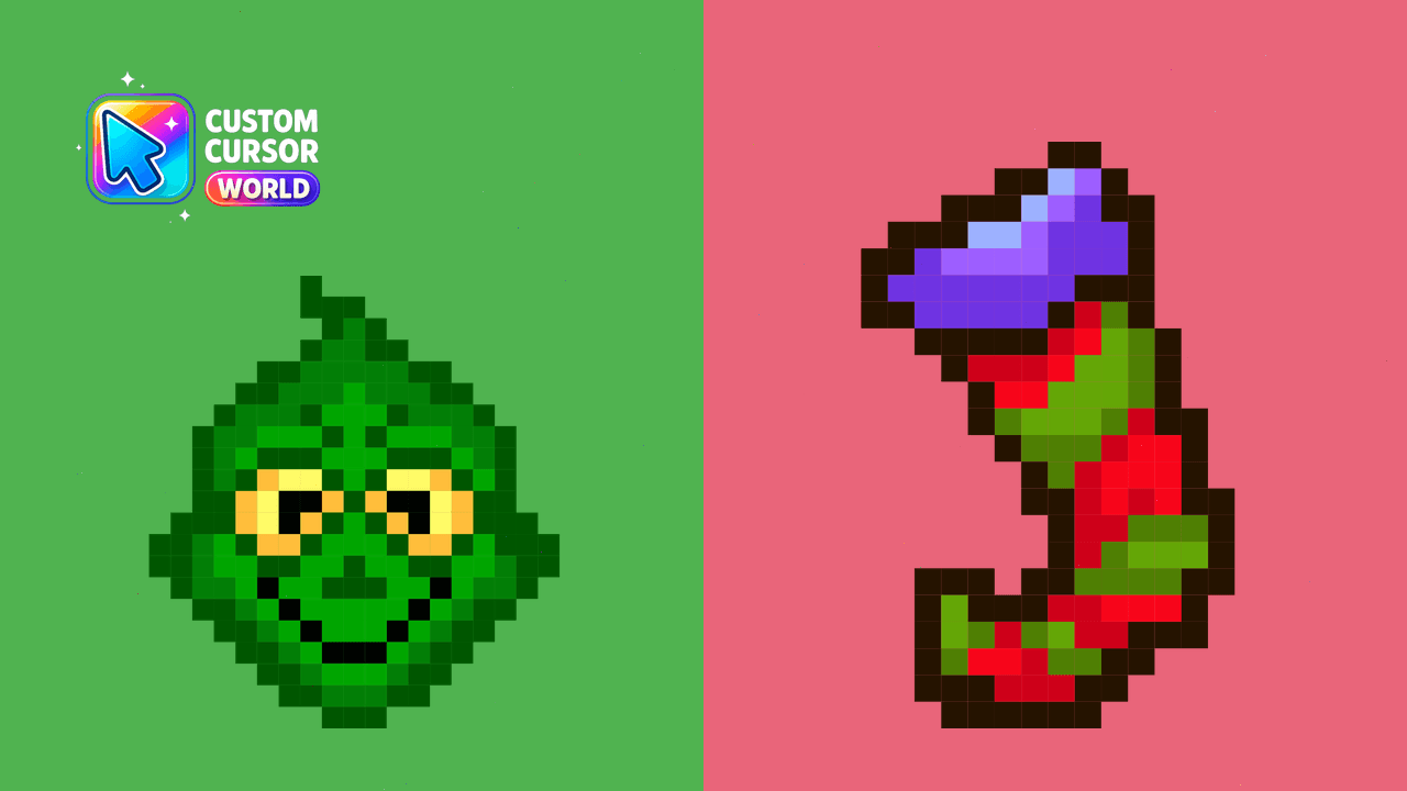 Cursor pack preview: Custom Grinch Cursor Pack for Chrome & Edge