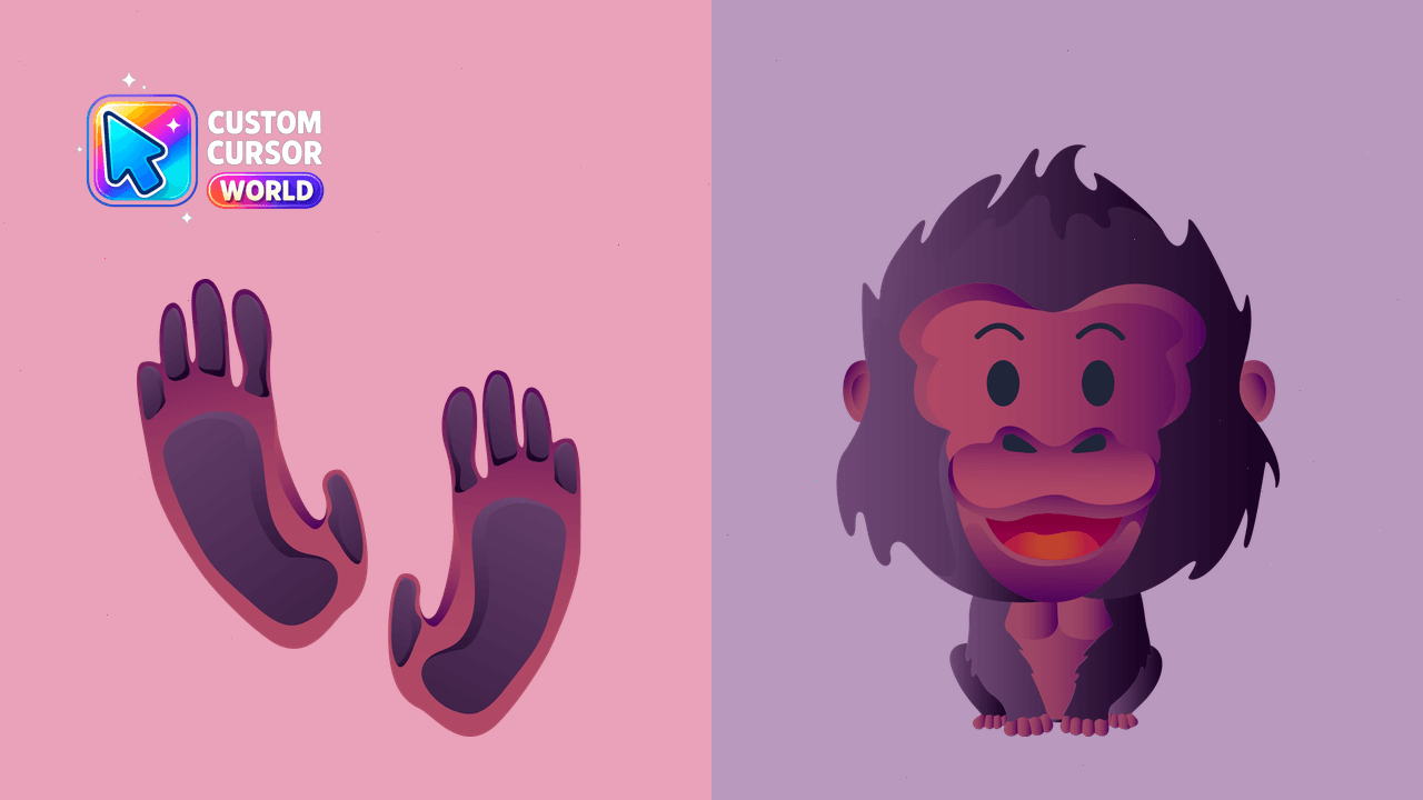 Cursor pack preview: Happy Gorilla Custom Cursor Pack