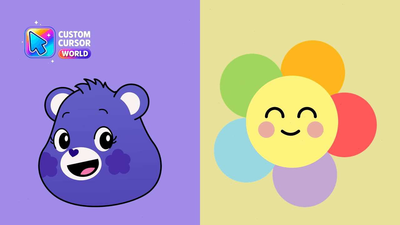 Cursor pack preview: Harmony Cursor Pack - Rainbow Bear Customizer