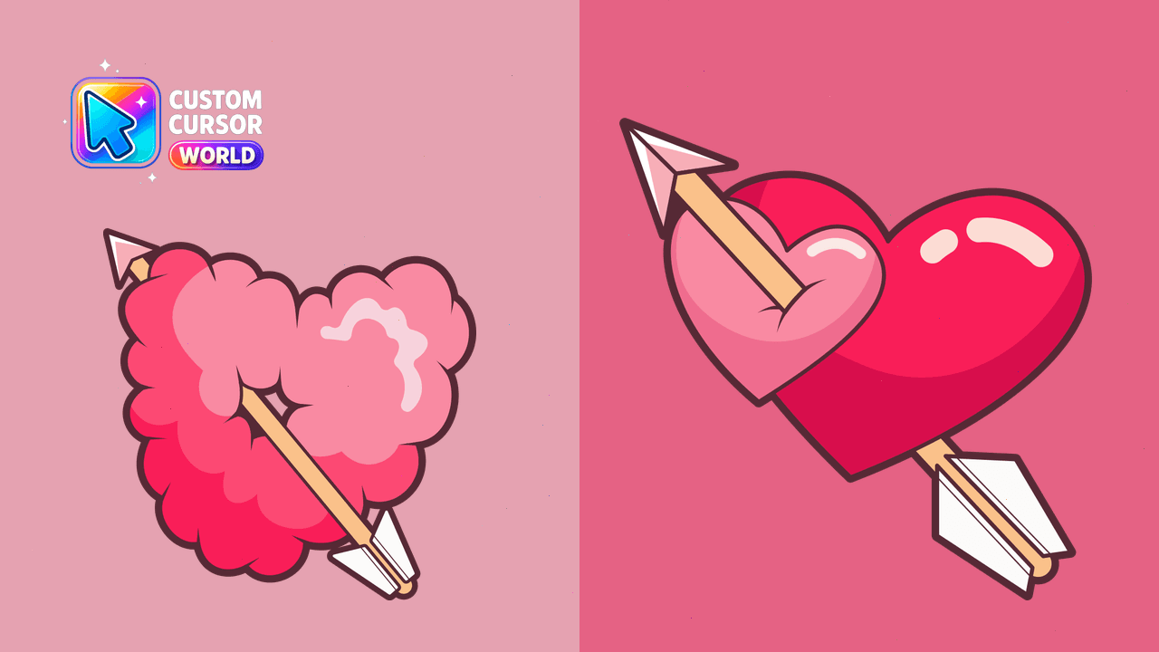 Cursor pack preview: Romantic Love Cursor Pack