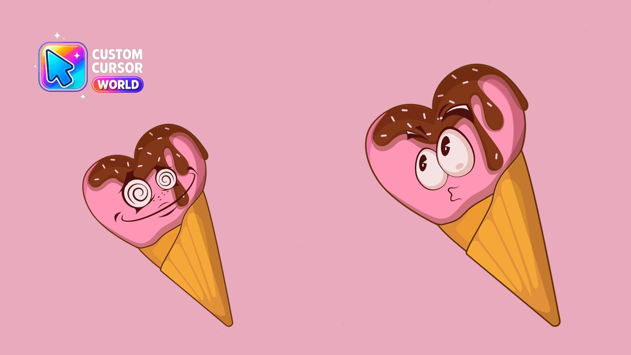 Cursor pack preview: Heart Cursor Pack Ice Cream