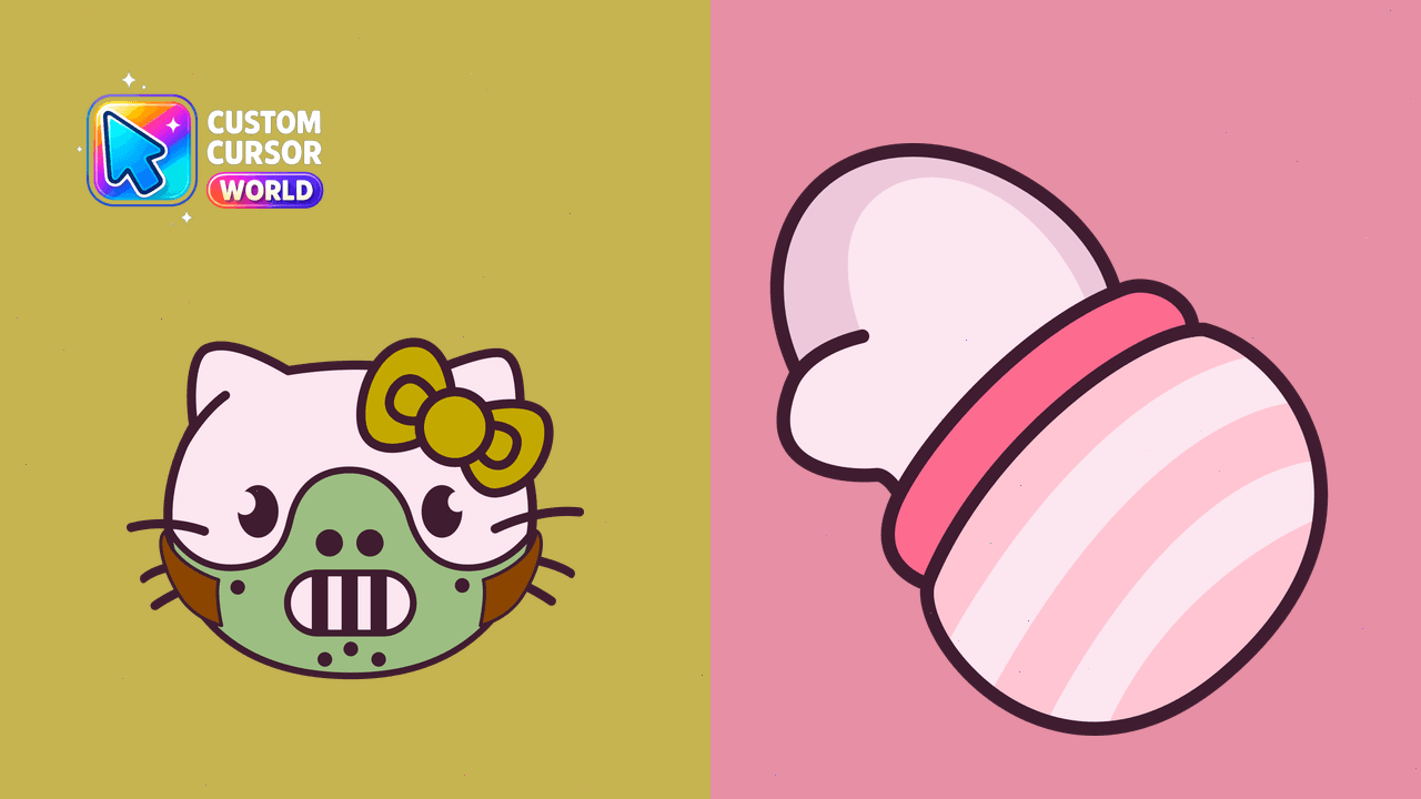 Cursor pack preview: Custom Cursor Pack - Kitty-themed Hannibal Lecter