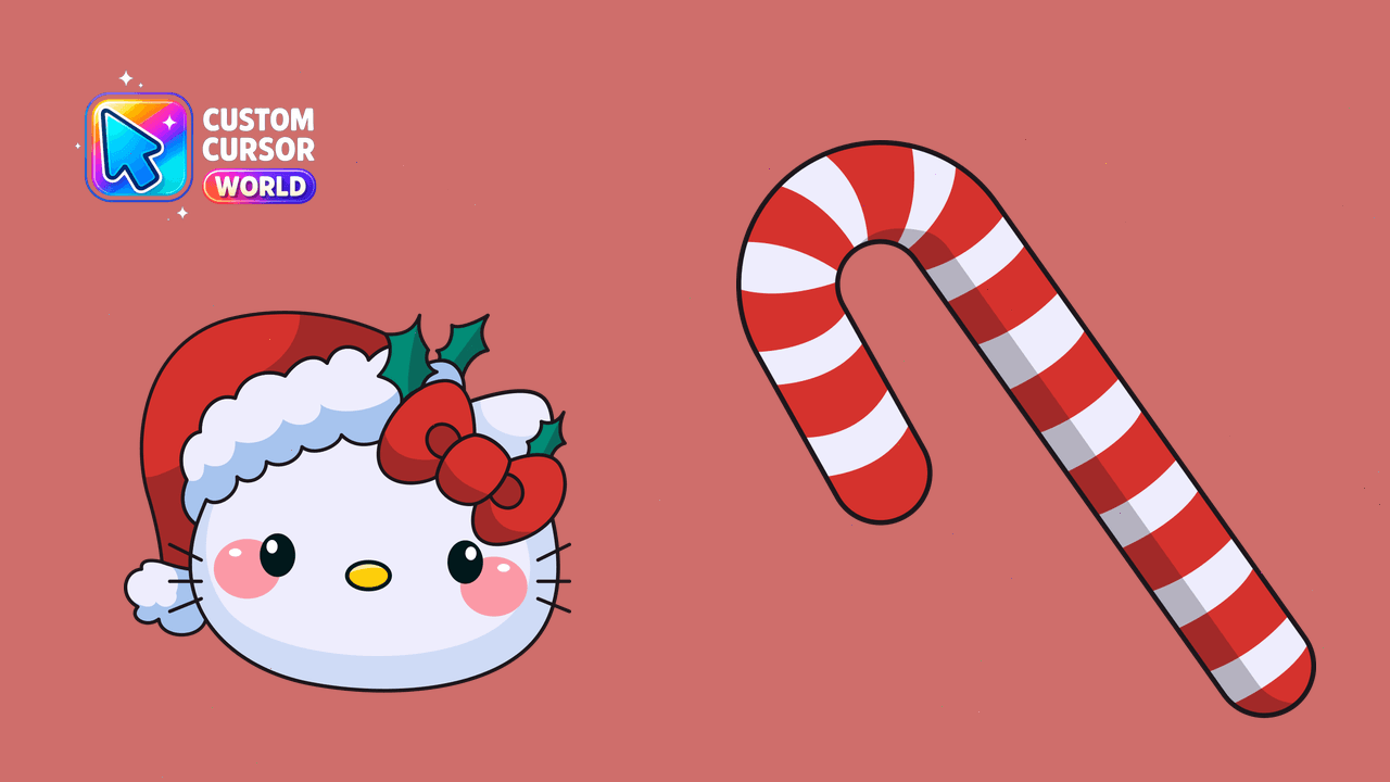 Cursor pack preview: Kawaii Santa Hat Cursor Pack
