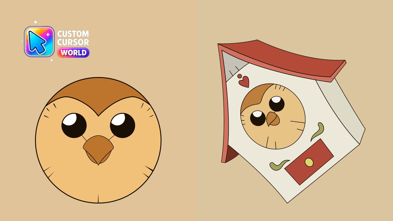Cursor pack preview: Hooty Custom Cursor Pack for Browsers