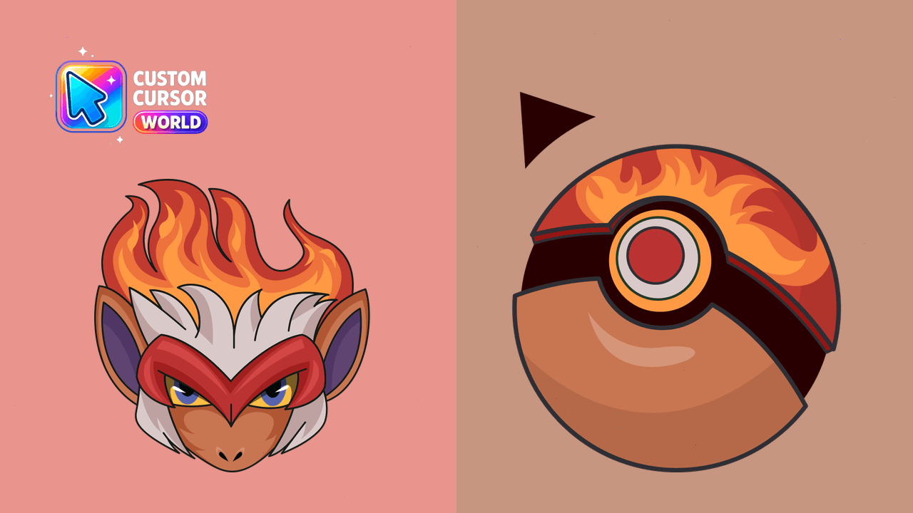 Cursor pack preview: Infernape Custom Cursor Pack for Chrome