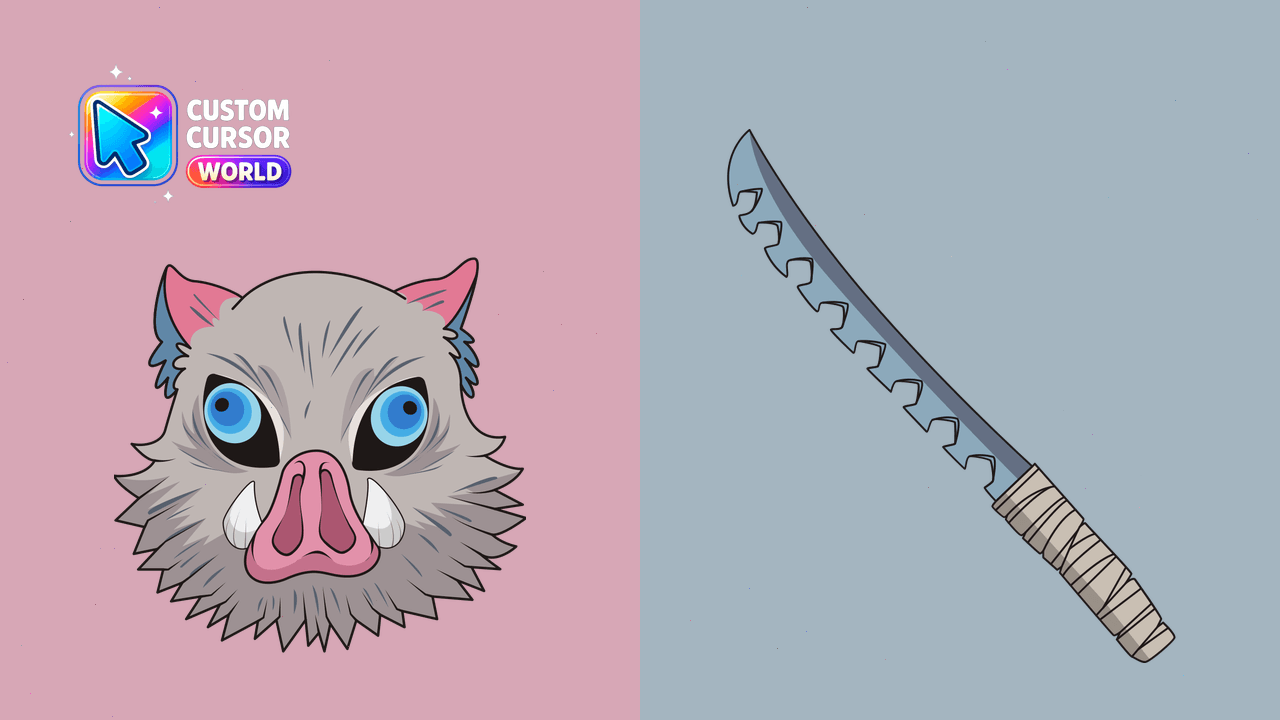 Cursor pack preview: Inosuke Hashibira Cursor Pack - Demon Slayer Edition