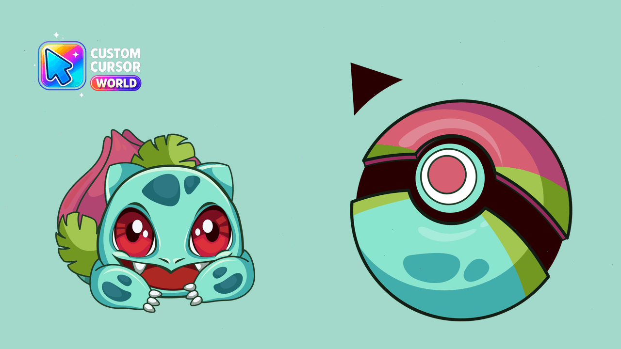 Cursor pack preview: Ivysaur Custom Cursor Pack for Chrome & Edge