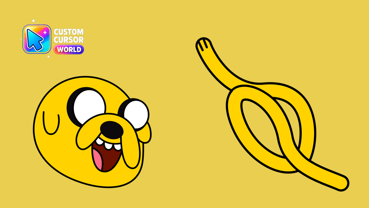 Cursor pack preview: Jake the Dog Custom Cursor Pack for Chrome and Edge