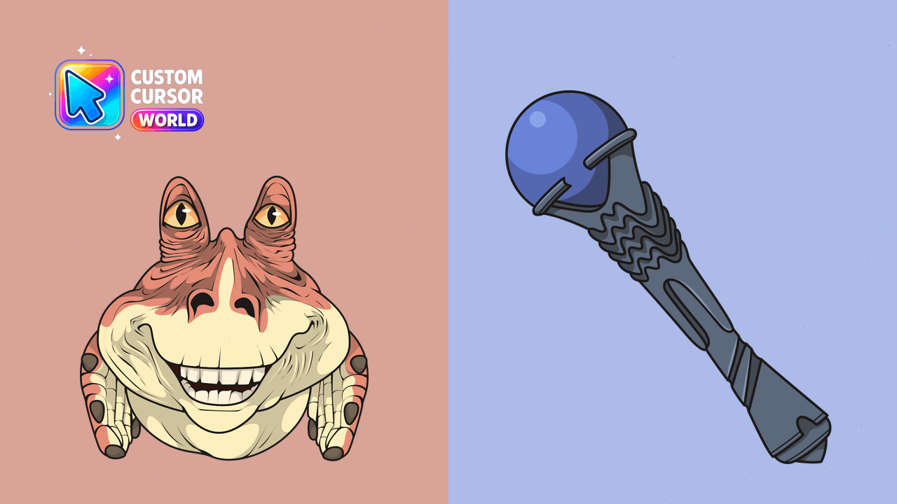 Cursor pack preview: Jar Jar Binks Custom Cursor Pack for Chrome & Edge