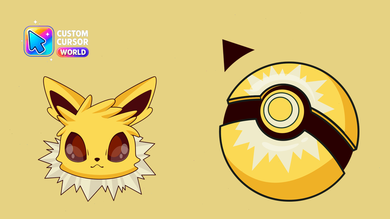 Cursor pack preview: Jolteon Electric Pokémon Cursor Pack for Chrome