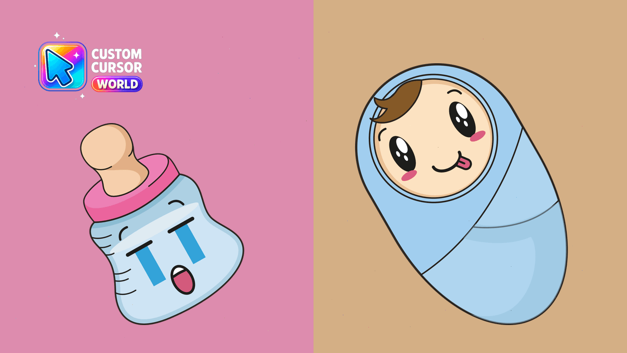Cursor pack preview: Cute Cursor Pack for Kawaii Baby