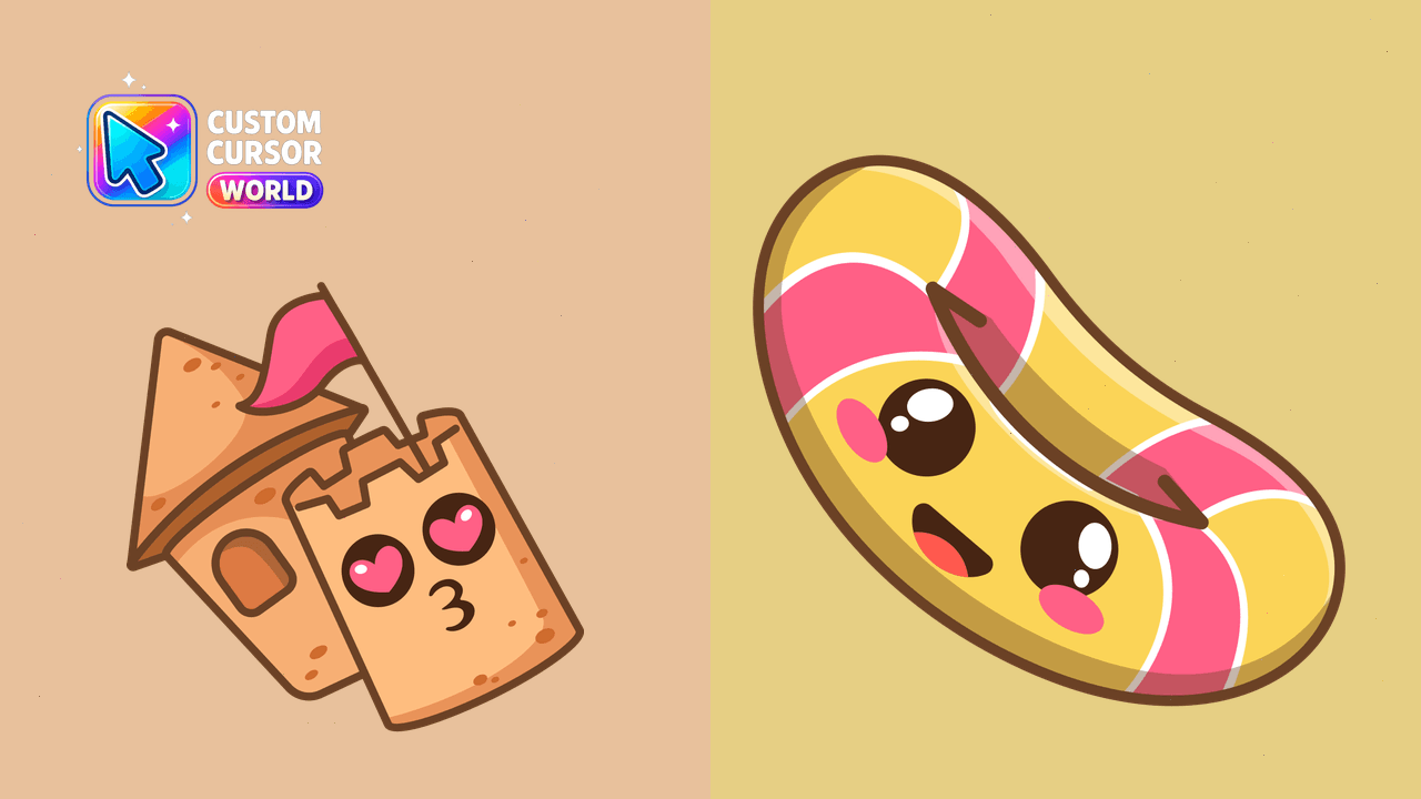 Cursor pack preview: Kawaii Cursor Pack for Browsers