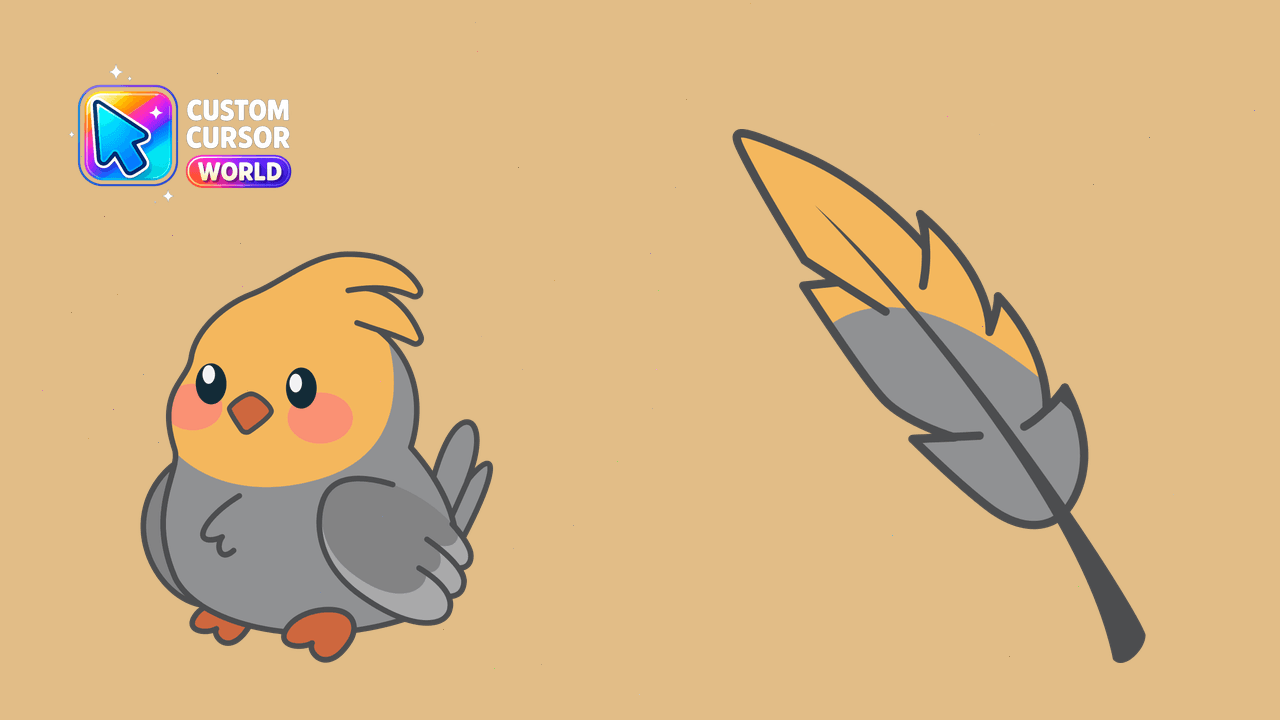 Cursor pack preview: Kawaii Cockatiel Custom Cursor Pack