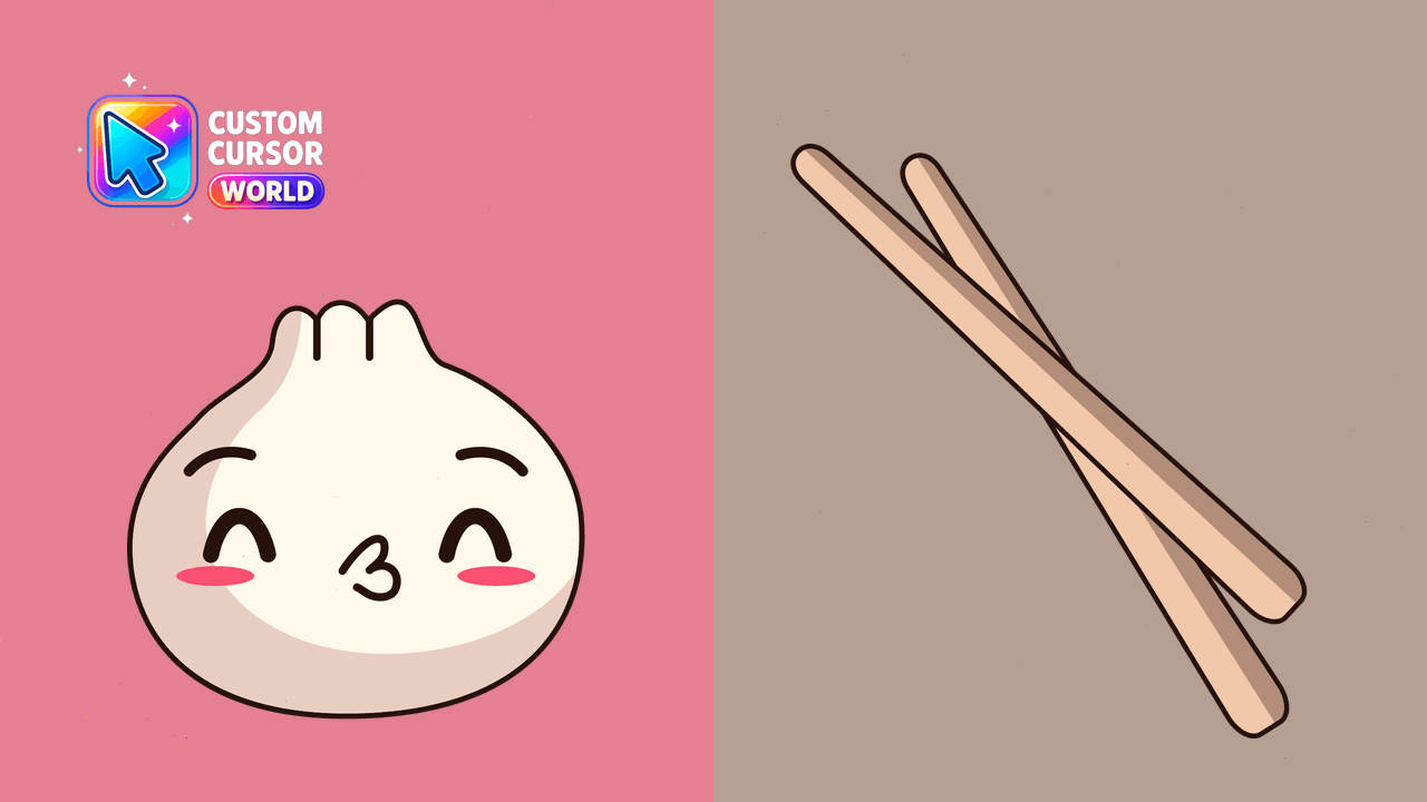 Cursor pack preview: Cute Dumpling Custom Cursor Pack for Chrome & Edge
