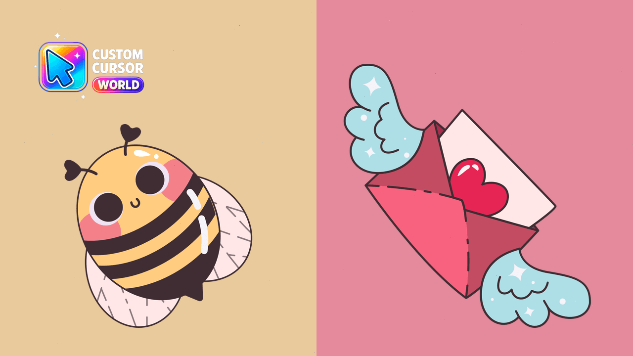 Cursor pack preview: Enamored Bee Custom Cursor Pack