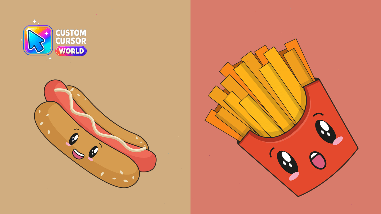 Cursor pack preview: Kawaii Fast Food Cursor Pack