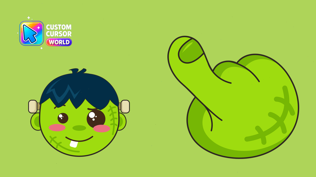 Cursor pack preview: Kawaii Frankenstein Cursor Pack